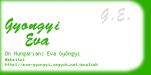 gyongyi eva business card